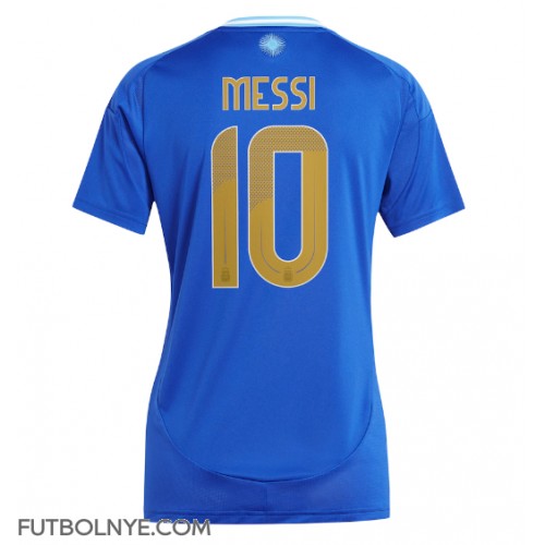 Camiseta Argentina Lionel Messi #10 Visitante Equipación para mujer Copa America 2024 manga corta